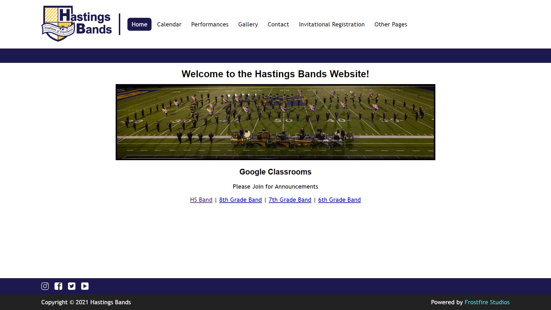 Website for the Hastings Bands