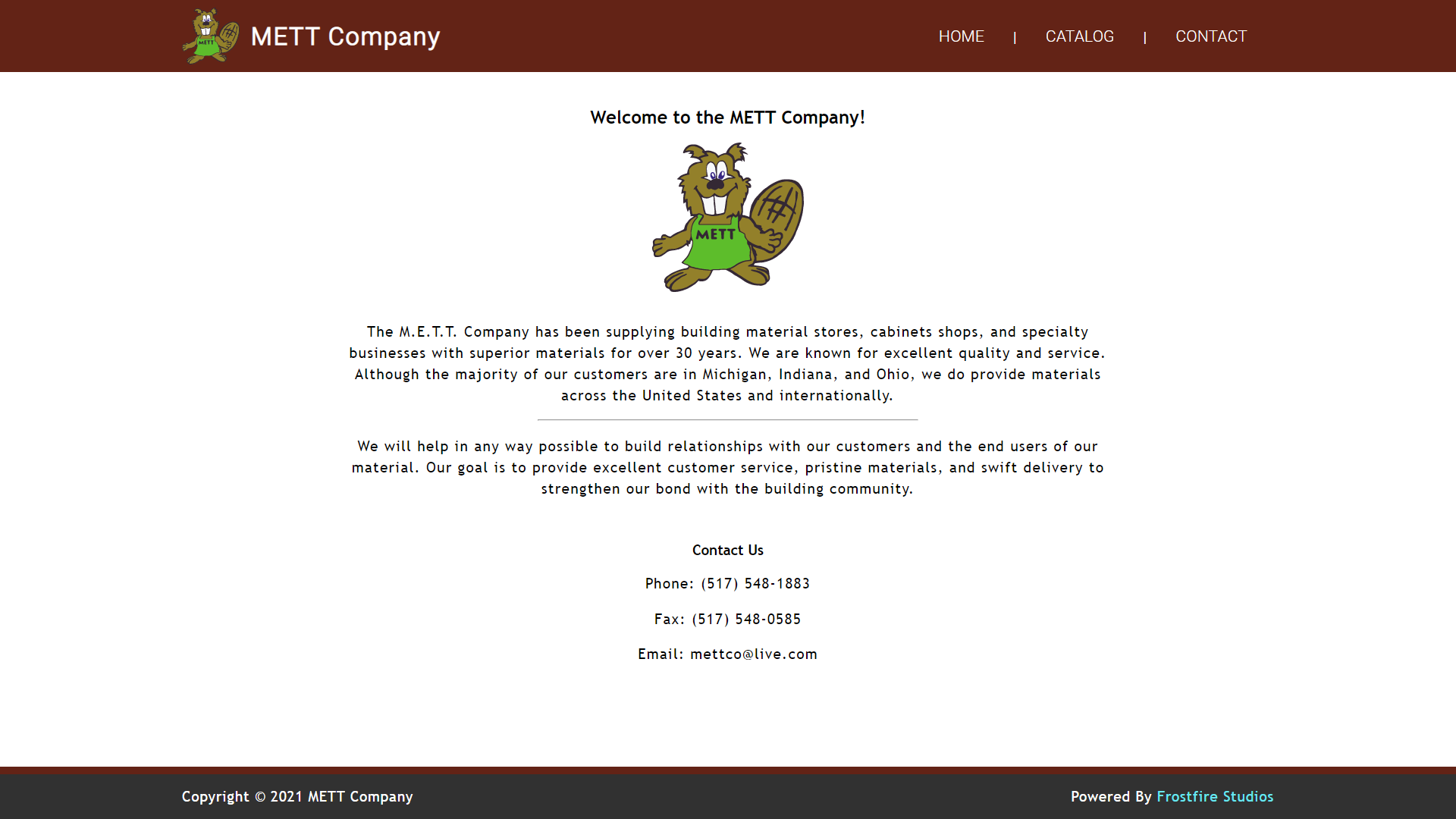Website for the METT Company